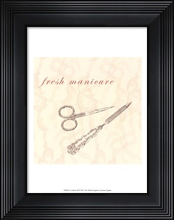 Framed La Toilette III Print