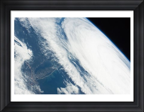 Framed 2011 Hurricane Katia off the Northeastern US from space Print