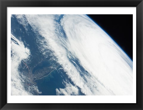 Framed 2011 Hurricane Katia off the Northeastern US from space Print