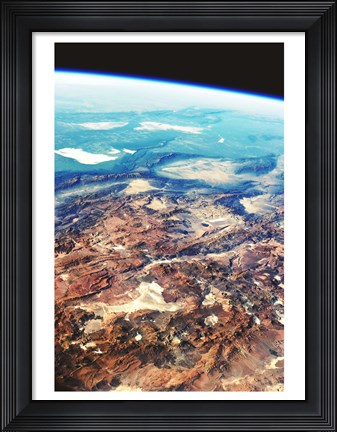 Framed Central Andes Mountains, from space Print