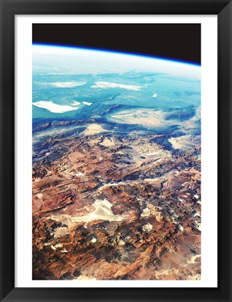 Framed Central Andes Mountains, from space Print