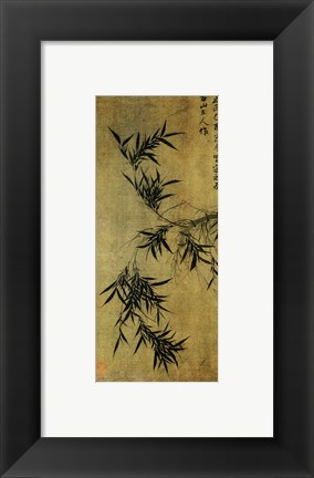 Framed Gu An Ink Bamboo Print