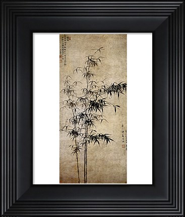 Framed Wang Fu-Ink Bamboo Print