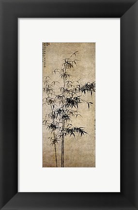 Framed Wang Fu-Ink Bamboo Print