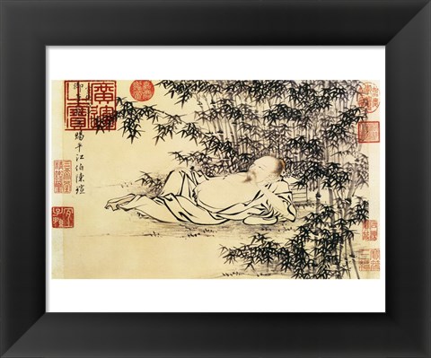 Framed Xuande Bamboo Print