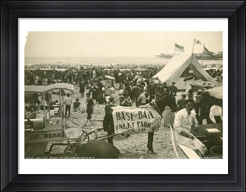 Framed On the Beach at Atlantic City, NJ Print
