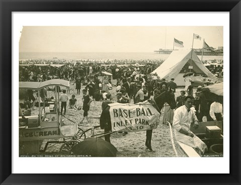 Framed On the Beach at Atlantic City, NJ Print