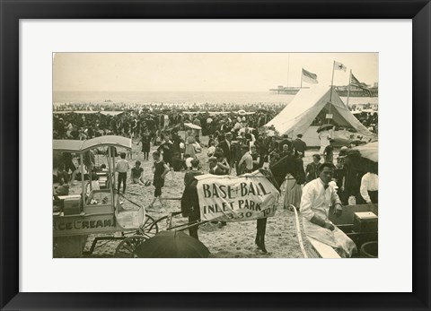 Framed On the Beach at Atlantic City, NJ Print