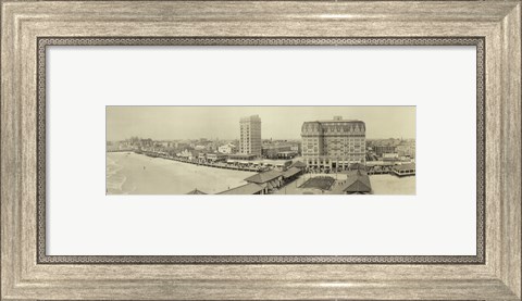 Framed Atlantic City Beach and Boardwalk Print