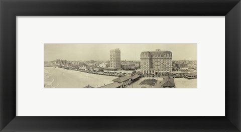 Framed Atlantic City Beach and Boardwalk Print