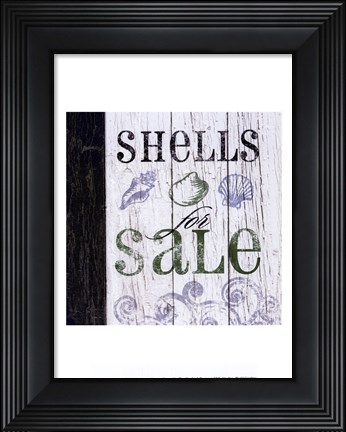 Framed Beach Signs II Print
