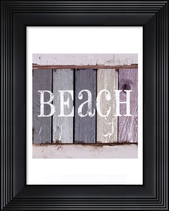 Framed Beach Signs IV Print
