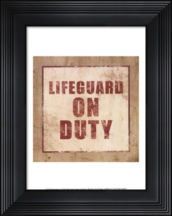 Framed Beach Signs V Print