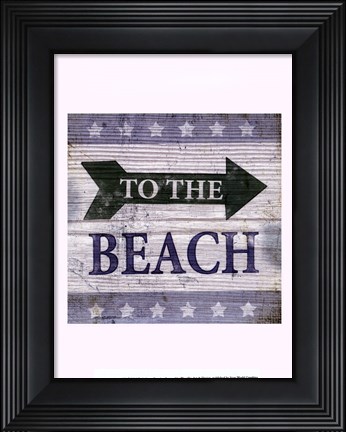 Framed Beach Signs VII Print