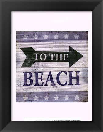Framed Beach Signs VII Print