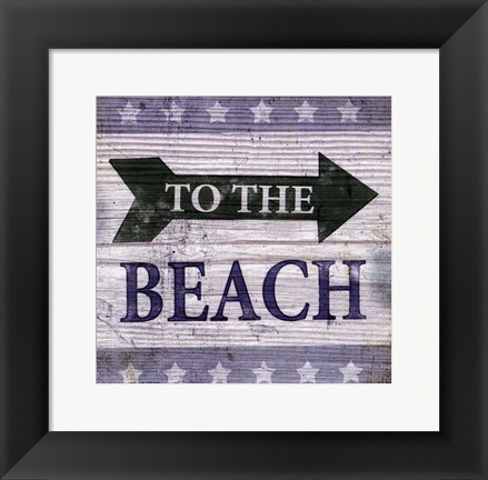 Framed Beach Signs VII Print