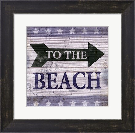 Framed Beach Signs VII Print