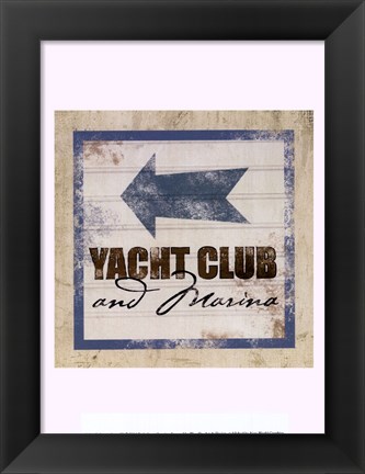 Framed Beach Signs IX Print