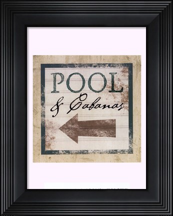 Framed Beach Signs X Print