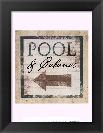 Framed Beach Signs X Print