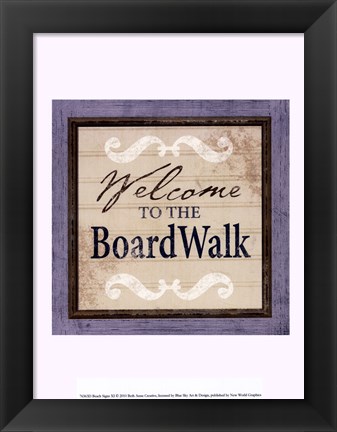 Framed Beach Signs XI Print