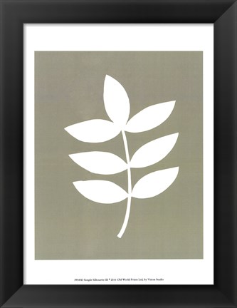 Framed Simple Sihouette III Print