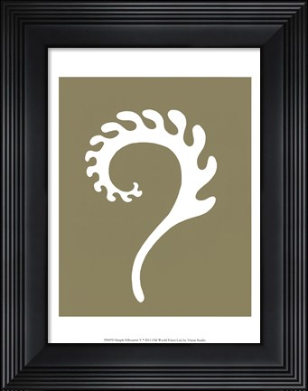 Framed Simple Silhouette V Print