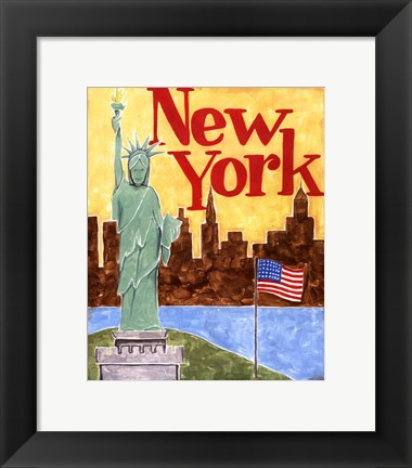 Framed New York (A) Print