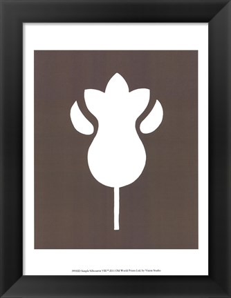 Framed Simple Silhouette VIII Print