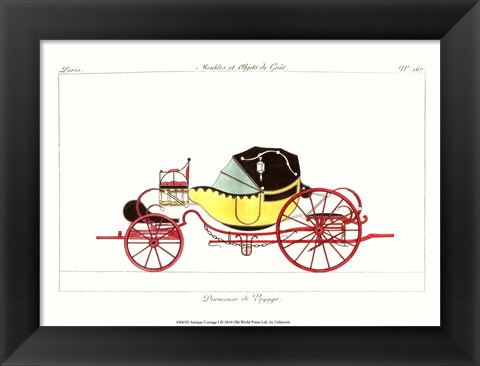 Framed Antique Carriage I Print