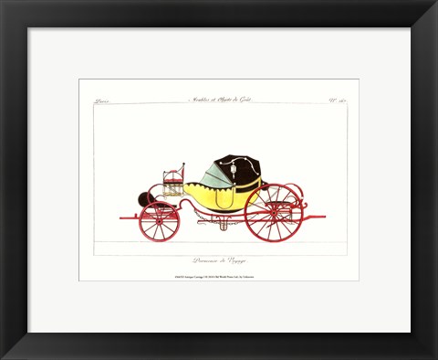 Framed Antique Carriage I Print