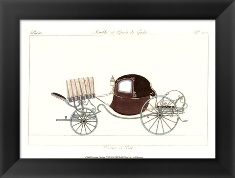 Framed Antique Carriage IV Print