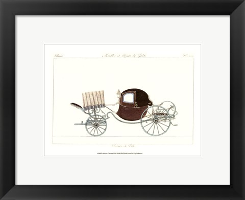 Framed Antique Carriage IV Print