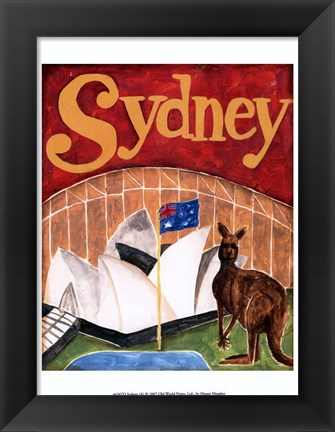 Framed Sydney (A) Print