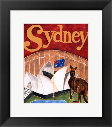 Framed Sydney (A) Print