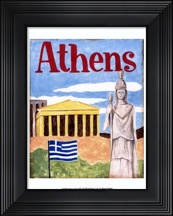 Framed Athens (A) Print