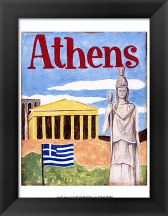 Framed Athens (A) Print