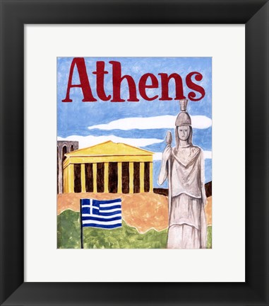 Framed Athens (A) Print