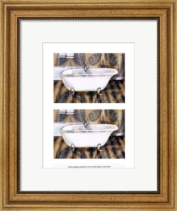 Framed 2up Shabby chic bath IV Print