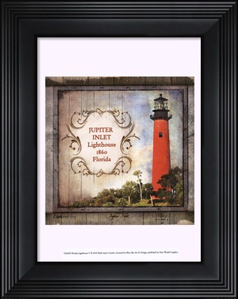 Framed Florida Lighthouse V Print