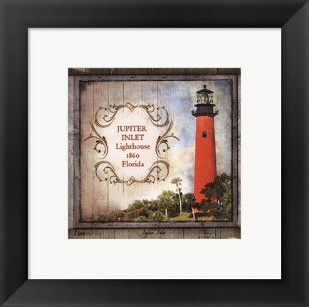 Framed Florida Lighthouse V Print