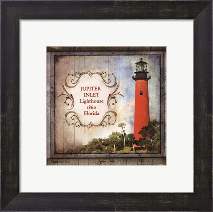 Framed Florida Lighthouse V Print