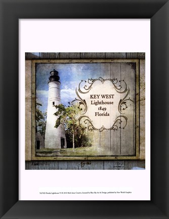 Framed Florida Lighthouse VI Print