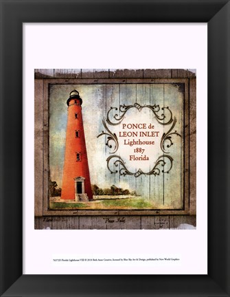 Framed Florida Lighthouse VIII Print