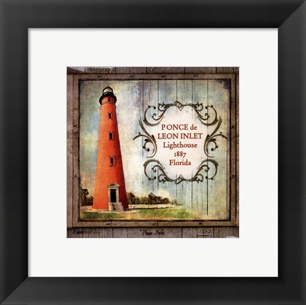 Framed Florida Lighthouse VIII Print