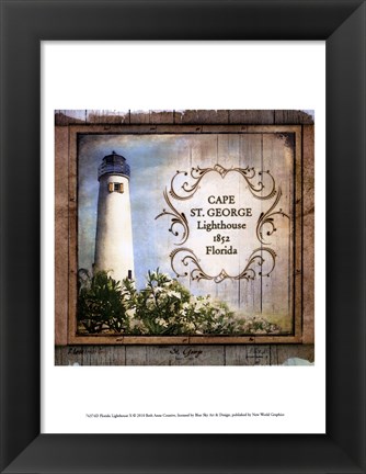 Framed Florida Lighthouse X Print