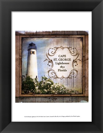 Framed Florida Lighthouse X Print