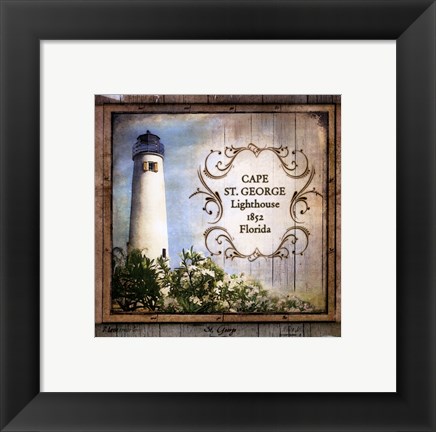 Framed Florida Lighthouse X Print