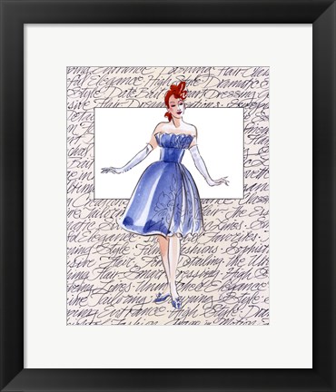 Framed 50&#39;s Fashion I Print