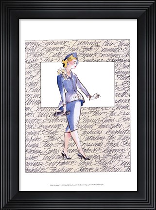 Framed 50&#39;s Fashion V Print